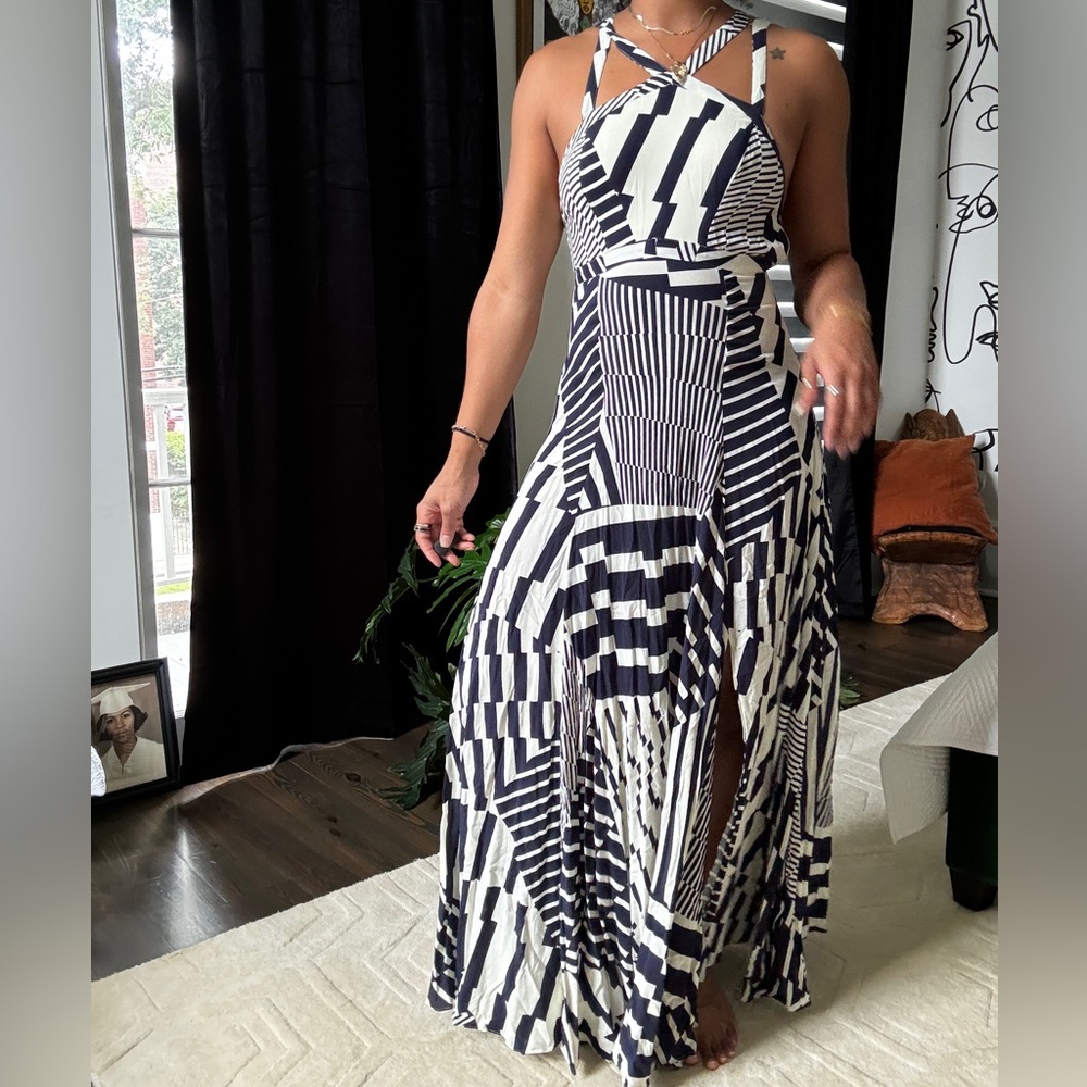 Abstract maxi dress